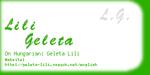 lili geleta business card